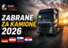 Zabrane za kamione u Evropi Zabrane za kamione 2026 - Svijet Kamiona vodič